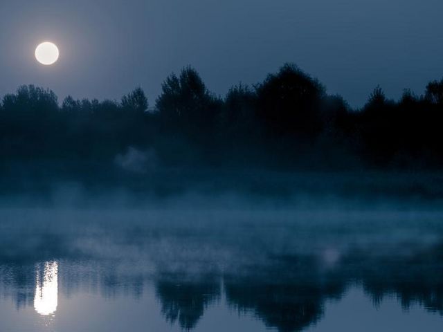 Only the moon: a lake without light pollution